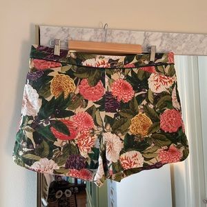 Floral Print High Waisted Shorts